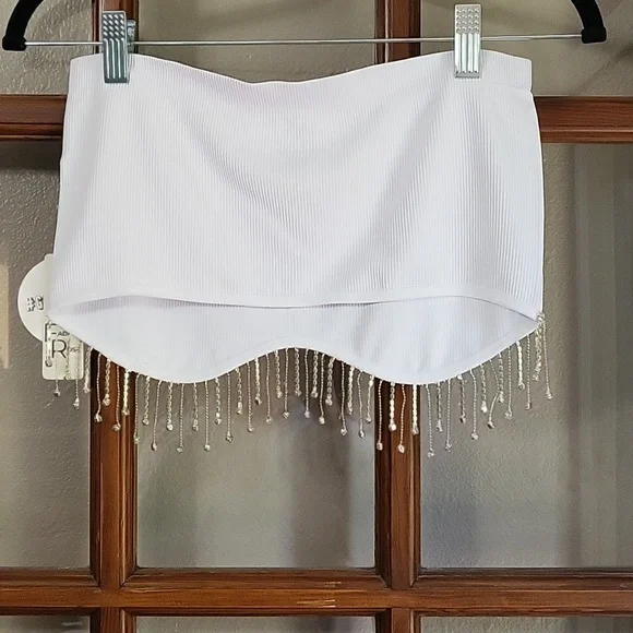 FADED ROSE Bandeau with Rhinestones - Picture 2 of 4